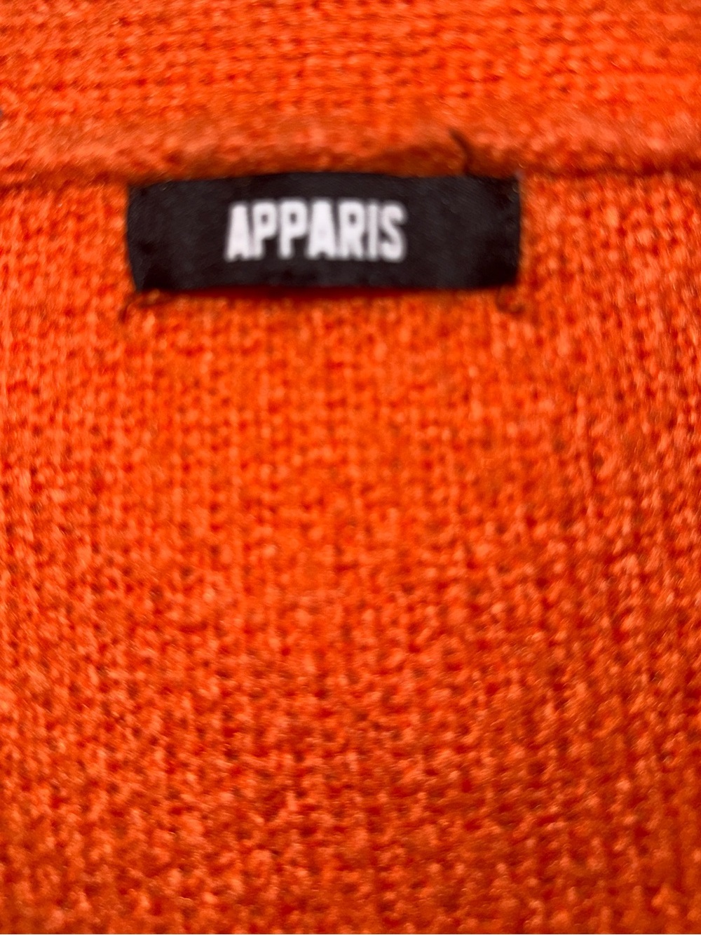 ✨ APPARIS Marcella Cardigan Vermillion Orange Oversized Knit Sweater Large ✨ - Picture 8 of 12